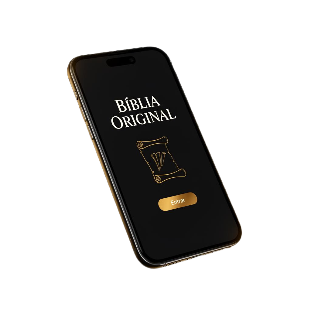 App Bíblia Original em um smartphone